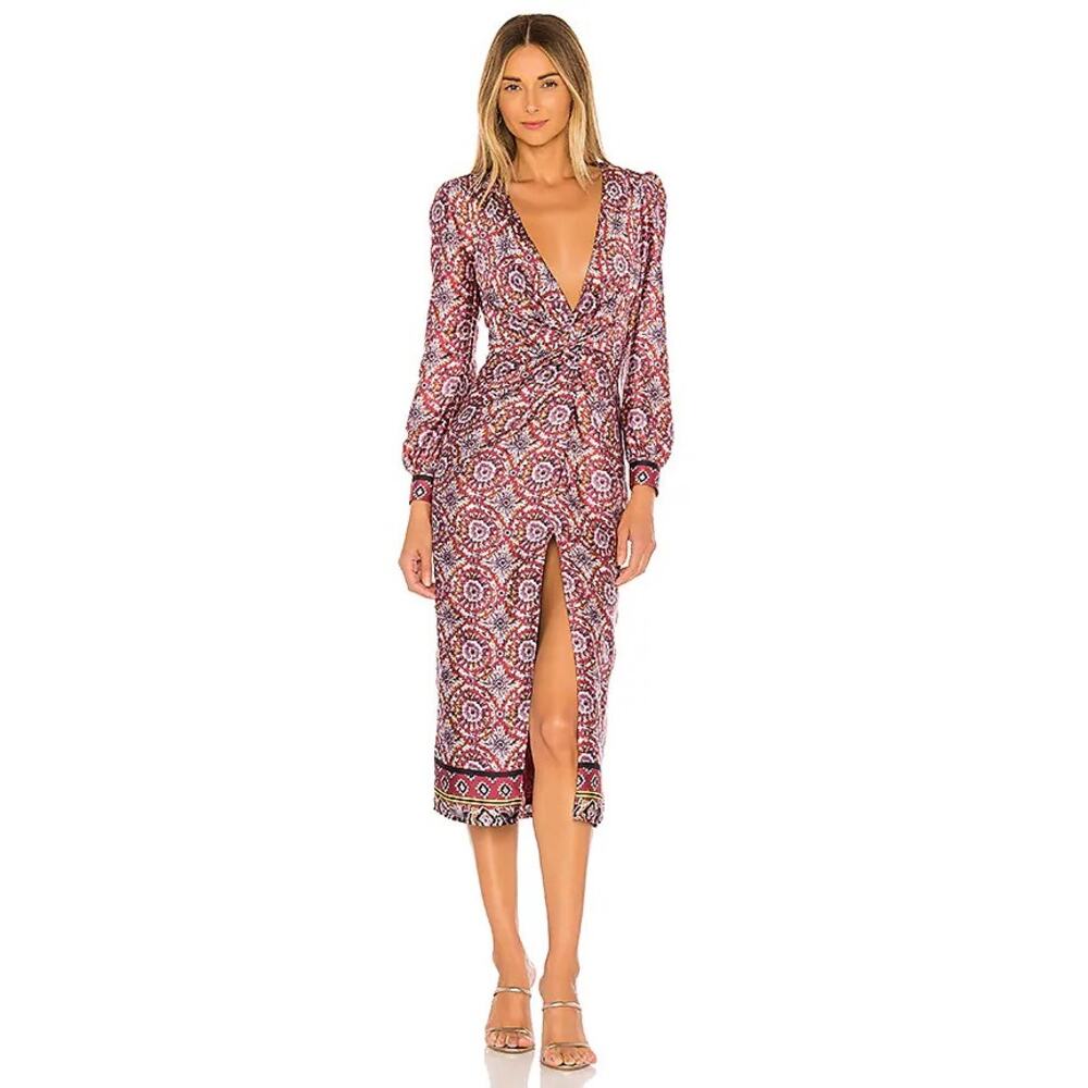 Revolve  MAJORELLE Augustina Midi Dress in Mosaic Multi‎ Size XS